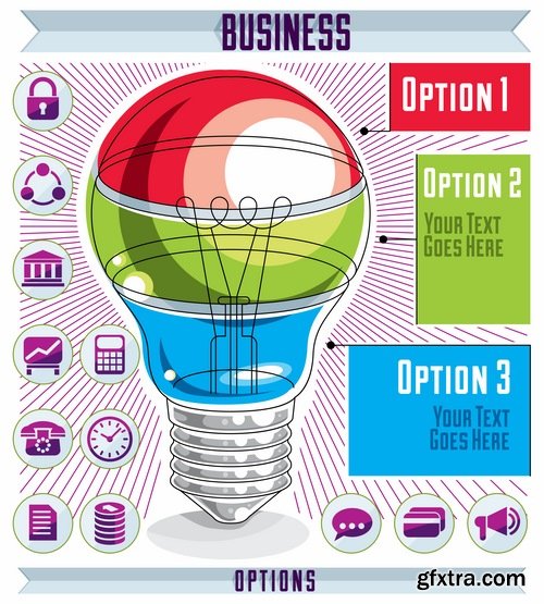 Collection infographics business teamwork businessman vector image 2-25 EPS