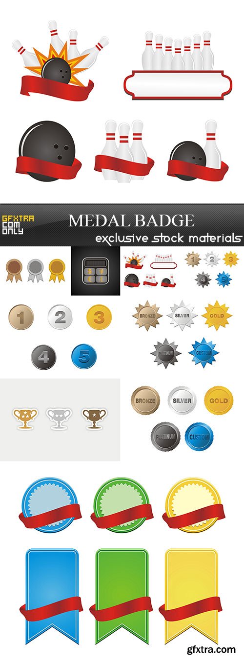 Medal badge, 10 x EPS