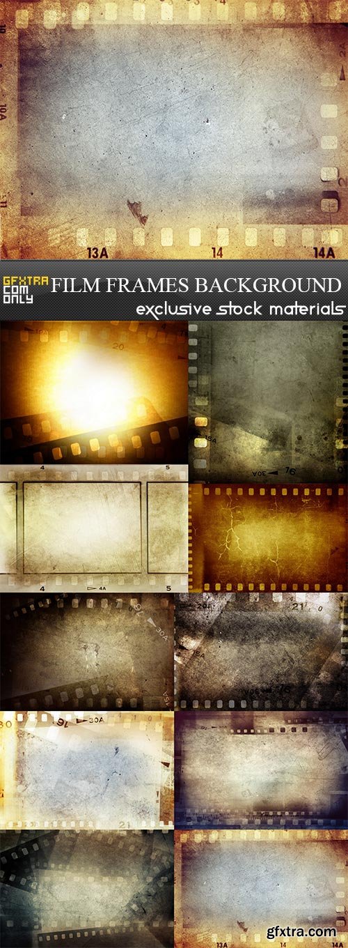 Film frames background, 10 x UHQ JPEG