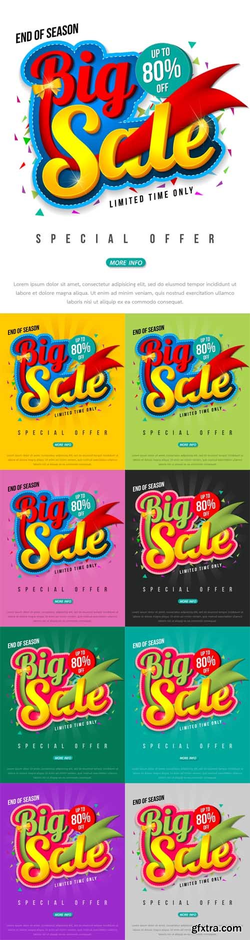 Vector Set - Sale Banner Template Design