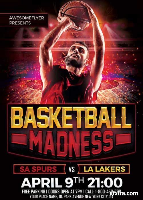 Basketball Madness V3 Flyer Template