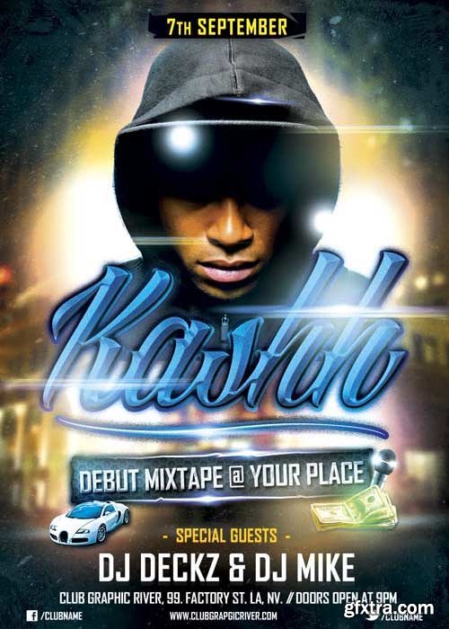 Debut Mixtape Hip Hop V1 Flyer Template