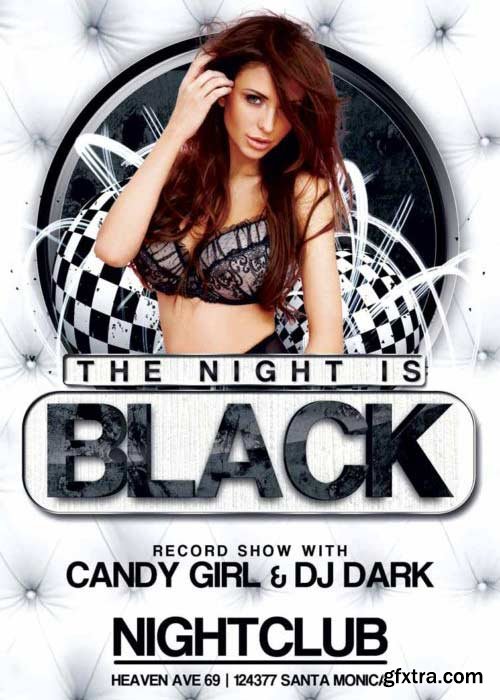 Black Night Club Party V12 Flyer Template