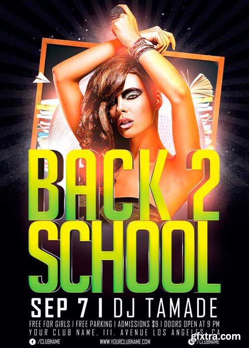 Back 2 School Party Flyer V12 Template