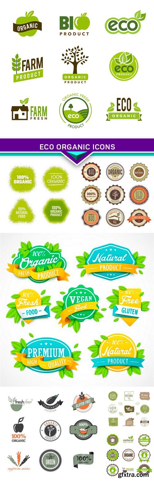 Eco Organic Icons 7X EPS