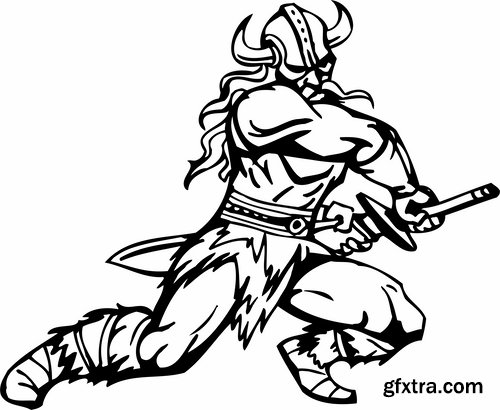 Collection barbarian viking tattoo design 25 EPS