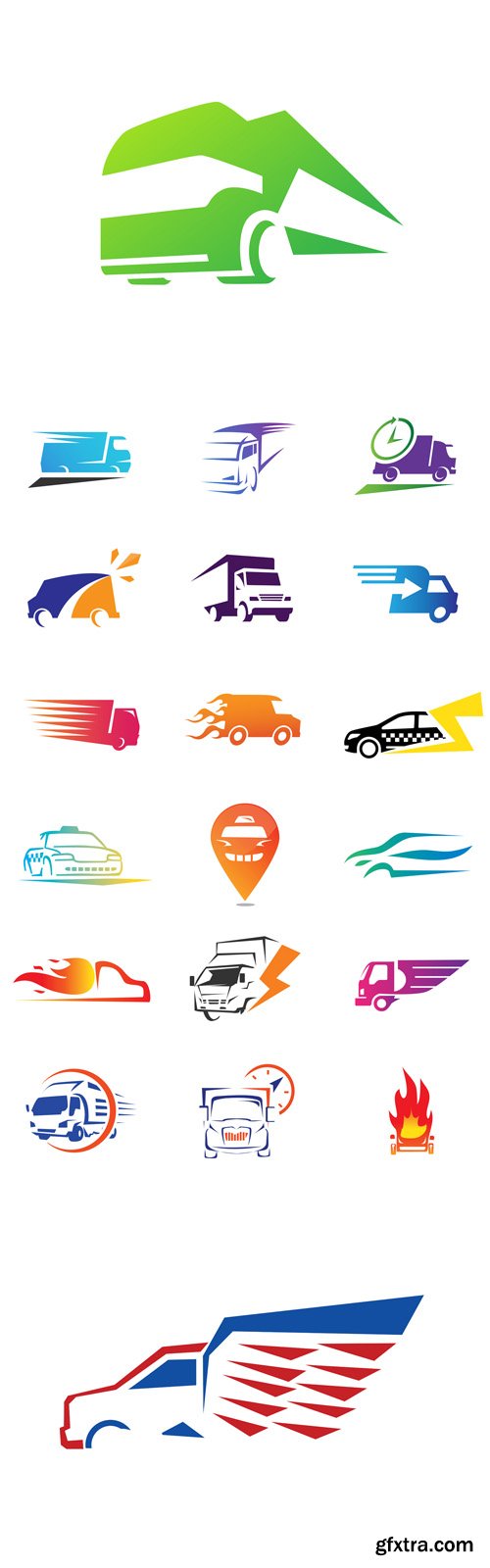 Vector Set - Modern Delivery Logo Symbols