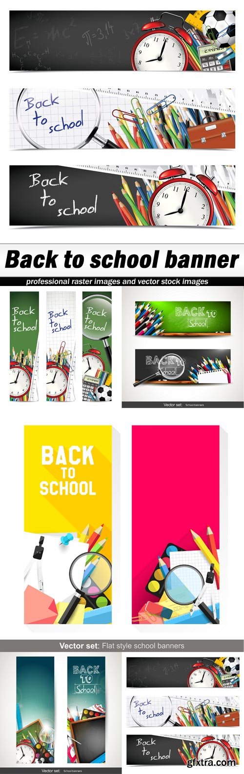 Back to school banner - 5 EPS