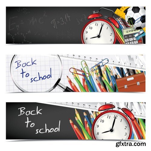 Back to school banner - 5 EPS