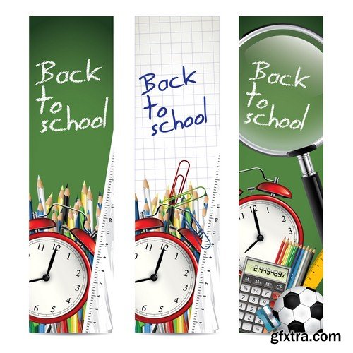 Back to school banner - 5 EPS