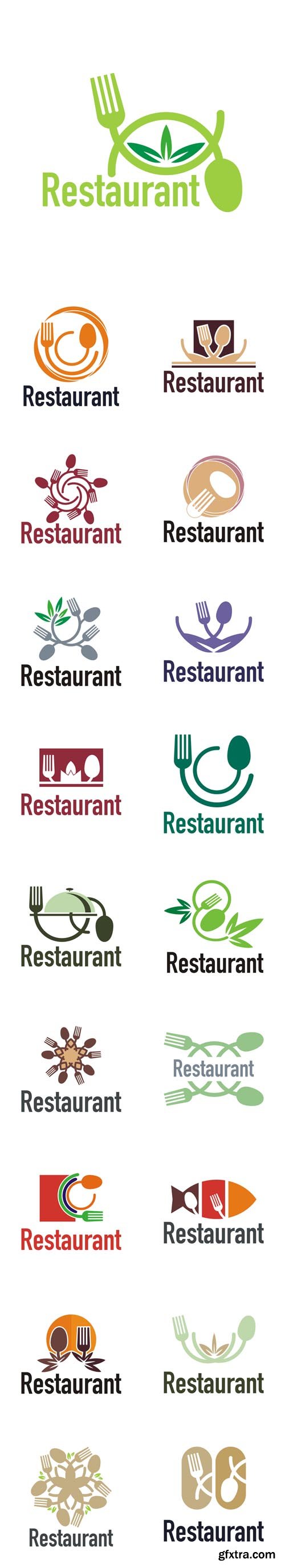 Vector Set - Restaurant Logo Cutlery Design