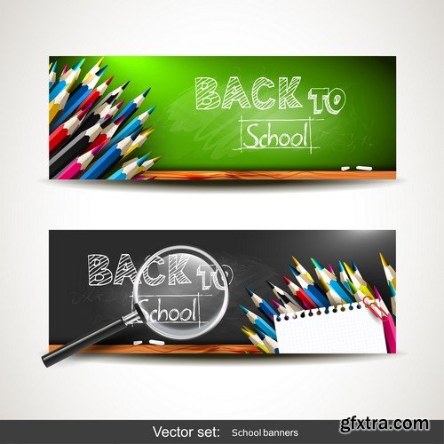 Back to school banner - 5 EPS