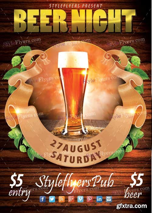 Beer Night V7 PSD Flyer Template