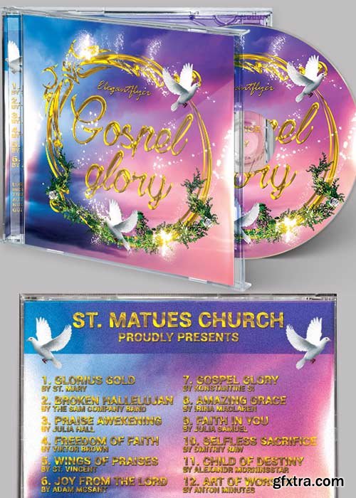 Gospel Glory V1 CD Cover PSD Template