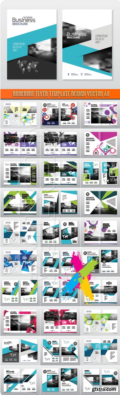 Brochure flyer template design vector 68