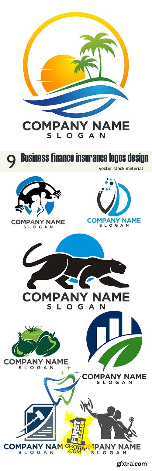 Business finance insurance logos design