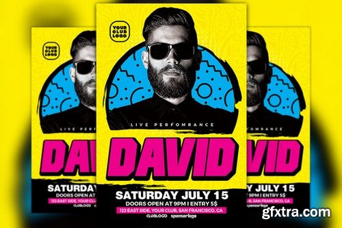 CM - DJ David Club Party Flyer Template 828603