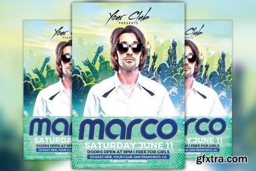 CM - DJ Marco Club Party Flyer Template 813655