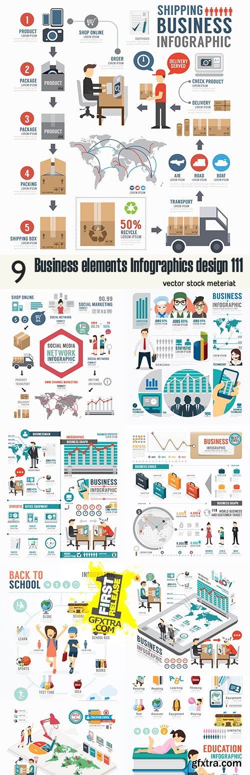 Business elements Infographics design 111