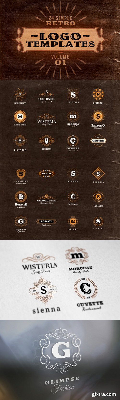 CM - Simple Retro Logo Templates v.1 22495