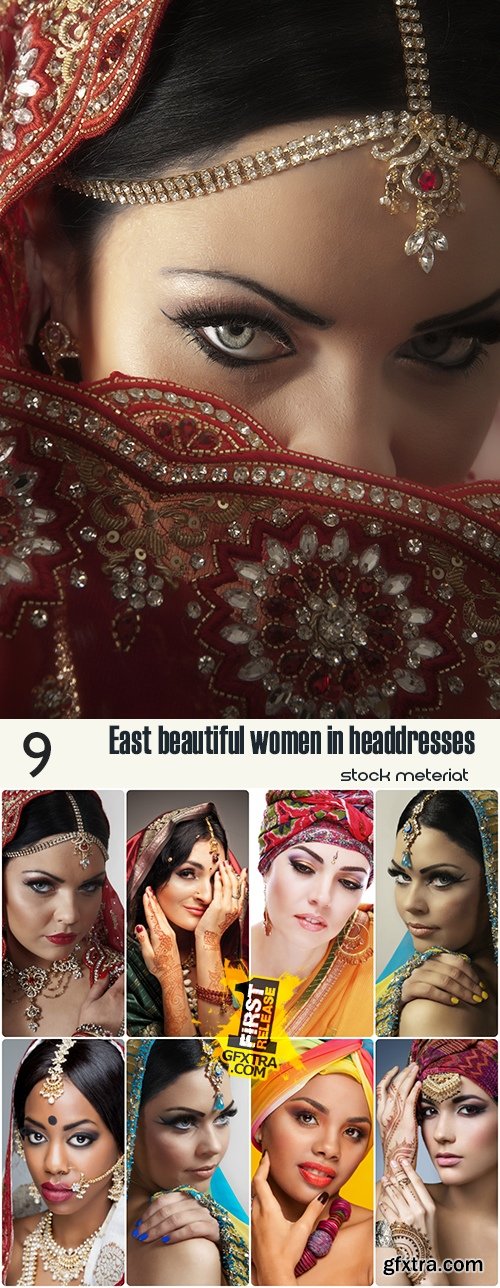 East beautiful women in headdresses