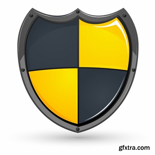 Collection shield logo icon web design element site 25 EPS