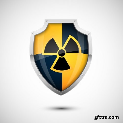 Collection shield logo icon web design element site 25 EPS