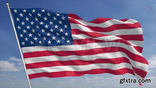 4K USA Flag - Video Footage