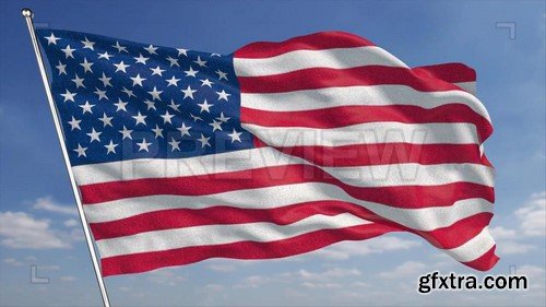 4K USA Flag - Video Footage