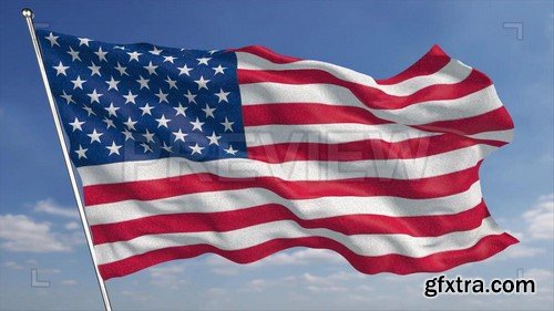 4K USA Flag - Video Footage