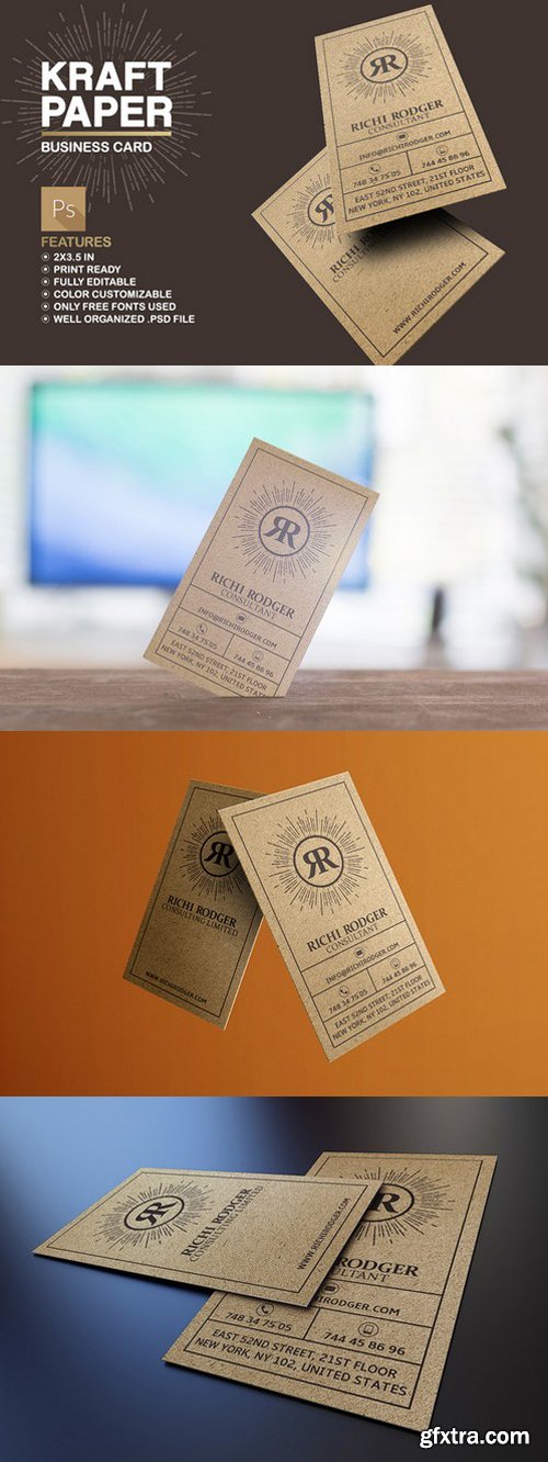 CM - Kraft Paper Business Card 512009