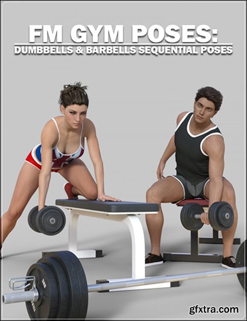 FM Gym Poses Dumbbells & Barbells