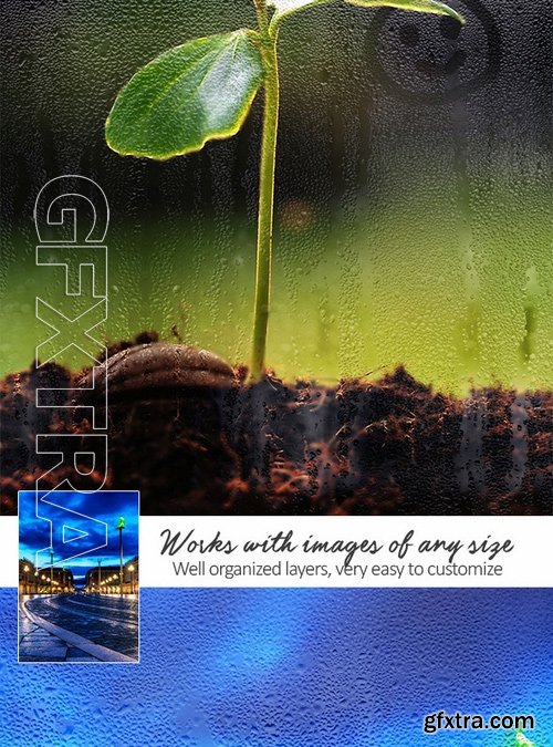 GraphicRiver - Wet Glass Photoshop Action 17358079