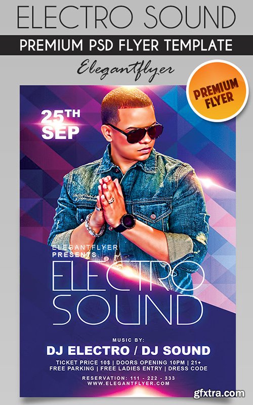 Electro Sound Party – Flyer PSD Template + Facebook Cover