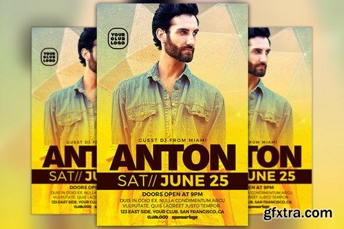 CM - DJ Anton Club Party Flyer Template 828735