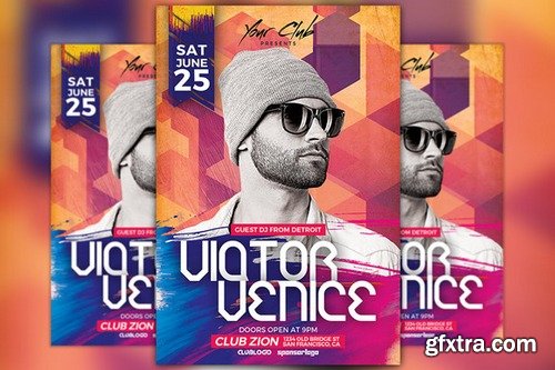 CM - DJ Victor Party Flyer Template 828757