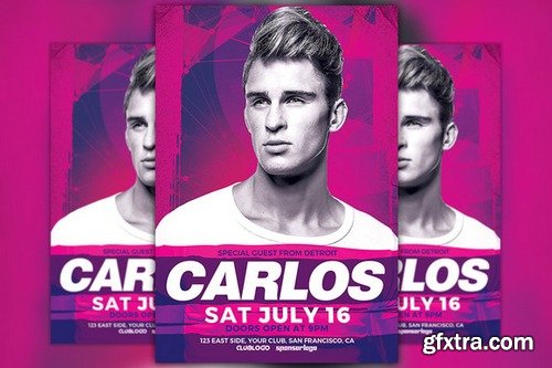 CM - DJ Carlos Club Party Flyer Template 828741