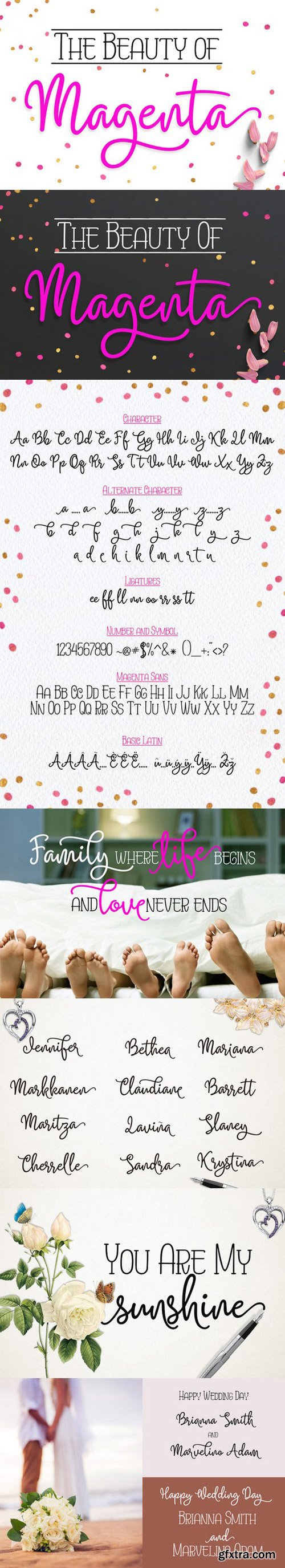 CM - Magenta Script Fonts 826541