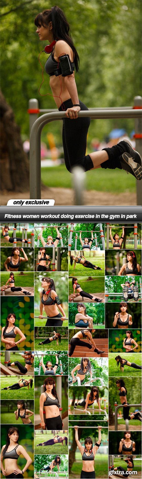 Fitness women workout doing exercise in the gym in park - 33 UHQ JPEG