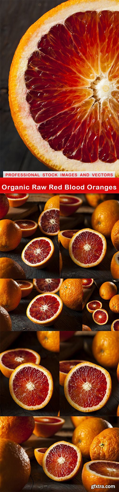 Organic Raw Red Blood Oranges - 8 UHQ JPEG