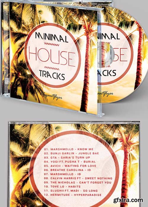 House Music CD Cover PSD Template