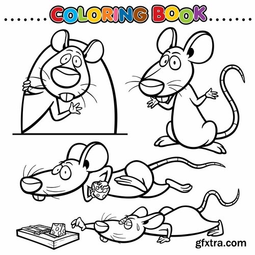 Collection of children\'s coloring book illustration of puzzle animals 25 HQ Jpeg