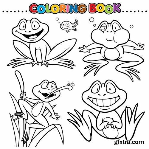 Collection of children\'s coloring book illustration of puzzle animals 25 HQ Jpeg