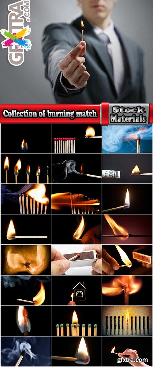 Collection of burning match head sulfur ash 25 HQ Jpeg