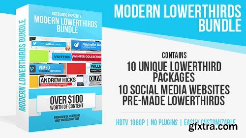 Videohive Modern Lower Thirds Bundle (10 in 1) 5675117