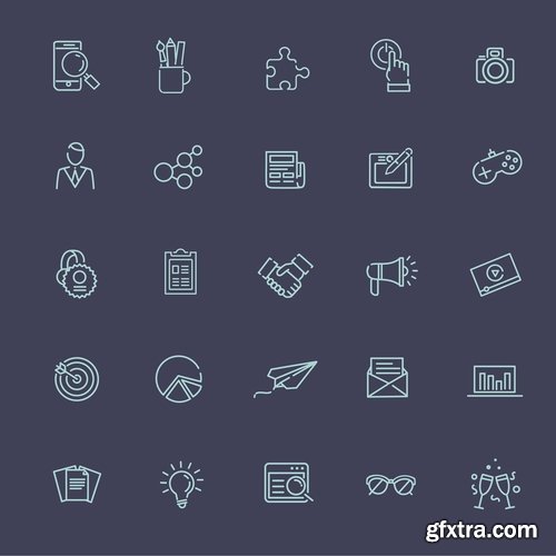 Collection logo icon web design element site  3-25 EPS