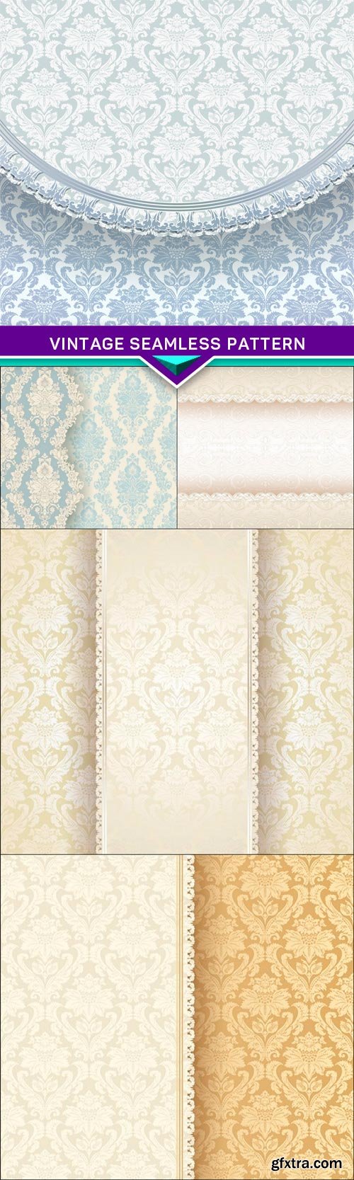 Vintage seamless pattern 5X EPS