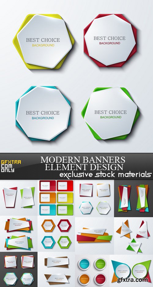 Modern Banners Element Design - 13 EPS