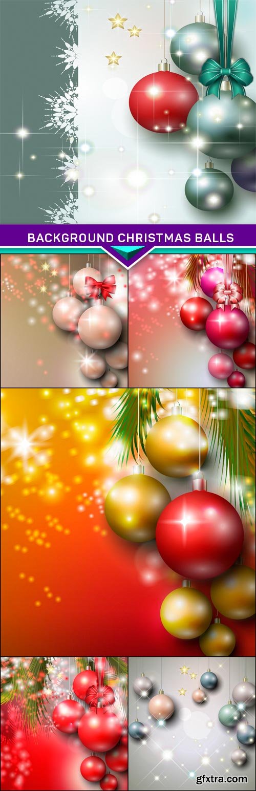 Background Christmas balls 6X EPS