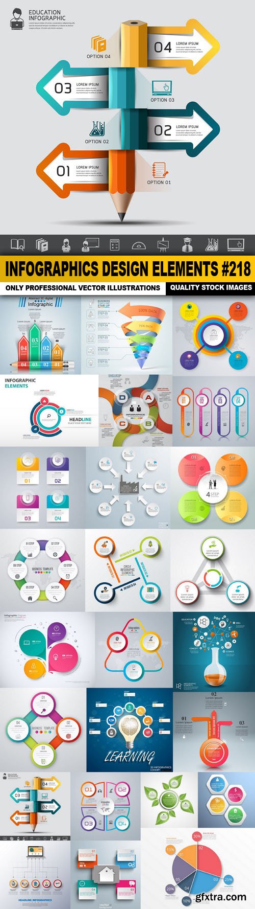 Infographics Design Elements #218 - 25 Vector